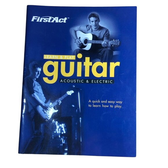 First Act Guitar Learn & Play Acoustic & Electric Instructional Book Sheet Music - Picture 1 of 5